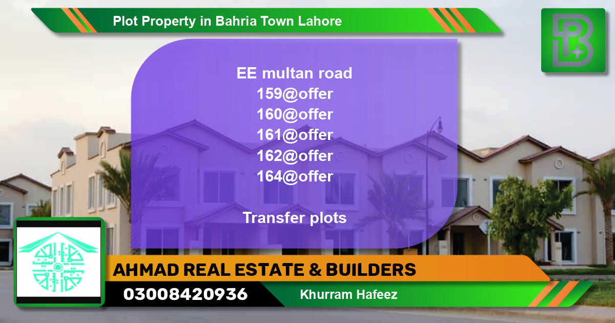 Residential Plot for Sale in Bahria Town, Lahore - (BP-68794)