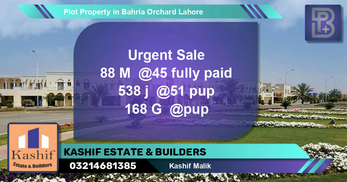 Residential Plot for Sale in Bahria Orchard, Lahore - (BP-68830)