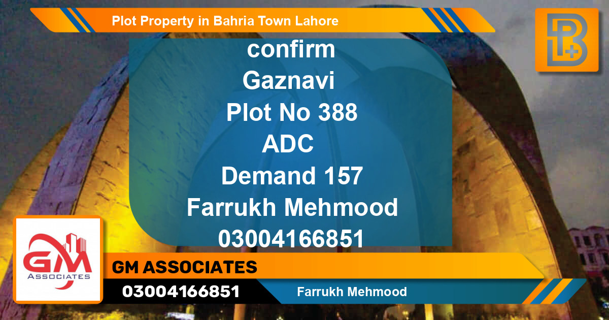 Residential Plot for Sale in Bahria Town, Lahore - (BP-68832)