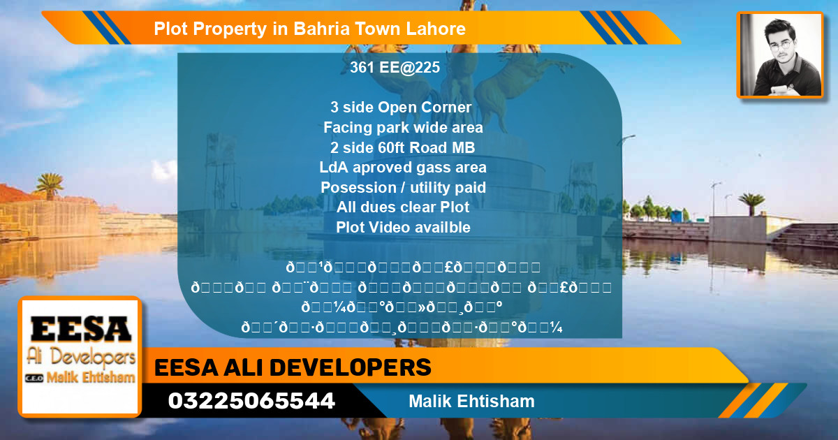 Residential Plot for Sale in Bahria Town, Lahore - (BP-68865)