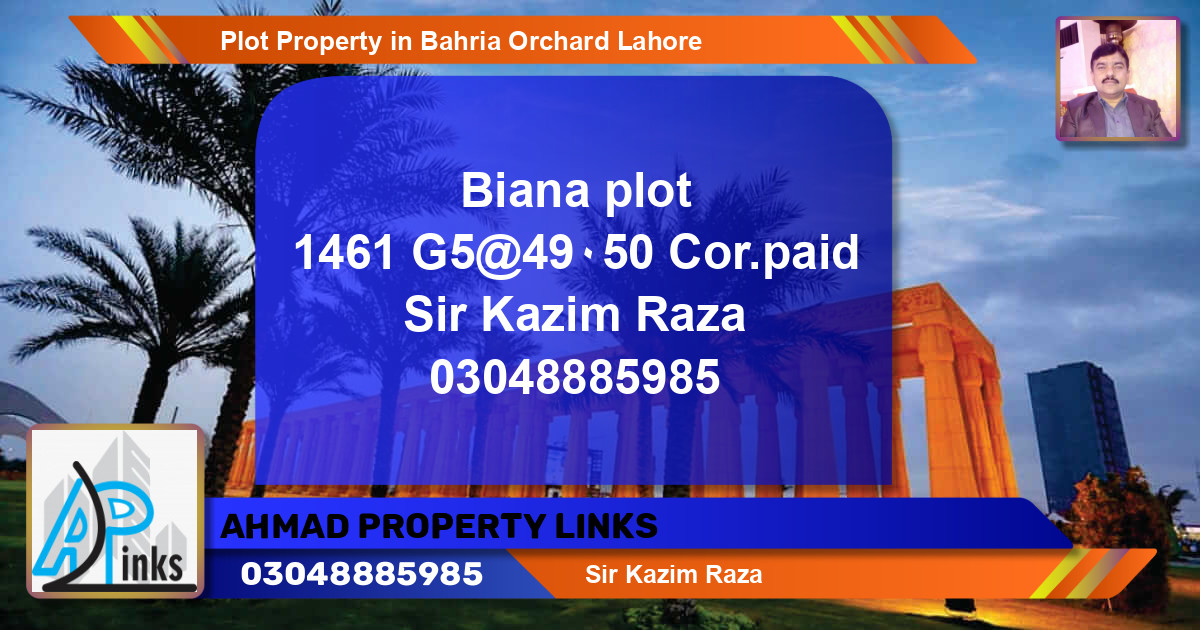 Residential Plot for Sale in Bahria Orchard, Lahore - (BP-68892)