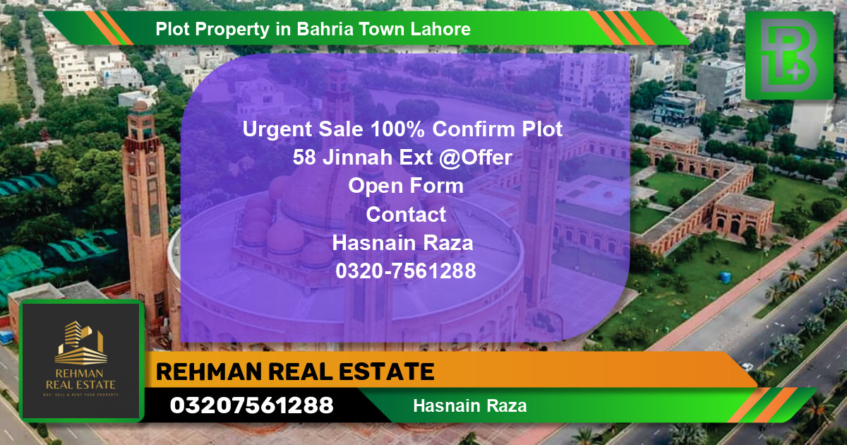Residential Plot for Sale in Bahria Town, Lahore - (BP-68903)