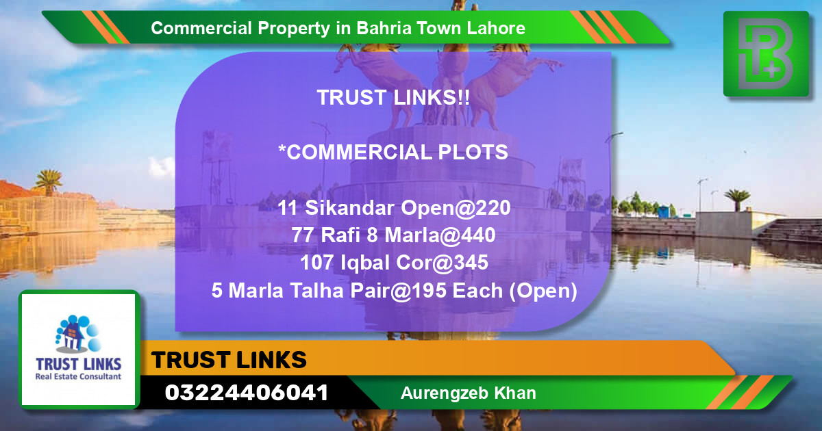 Commercial Property for Sale in Bahria Town, Lahore - (BP-68932)