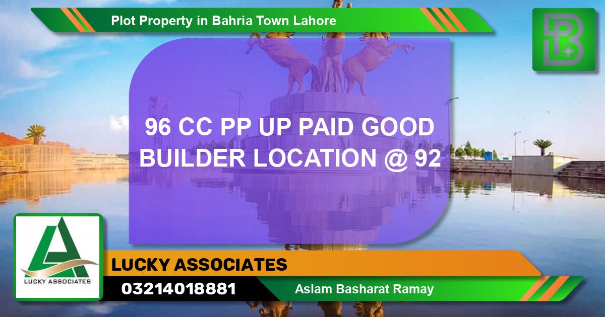 Residential Plot for Sale in Bahria Town, Lahore - (BP-68941)
