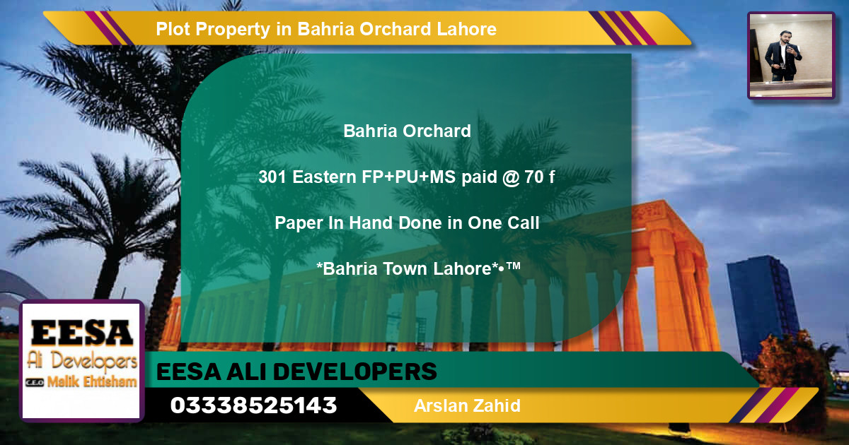 Residential Plot for Sale in Bahria Orchard, Lahore - (BP-68945)