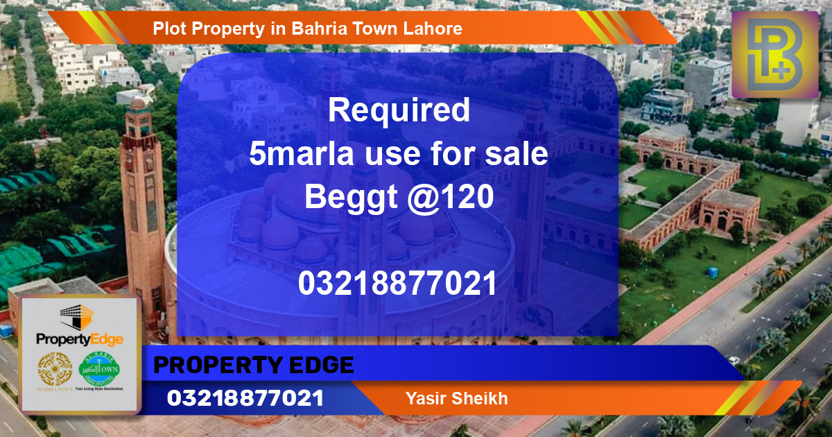 Residential Plot for Sale in Bahria Town, Lahore - (BP-68950)