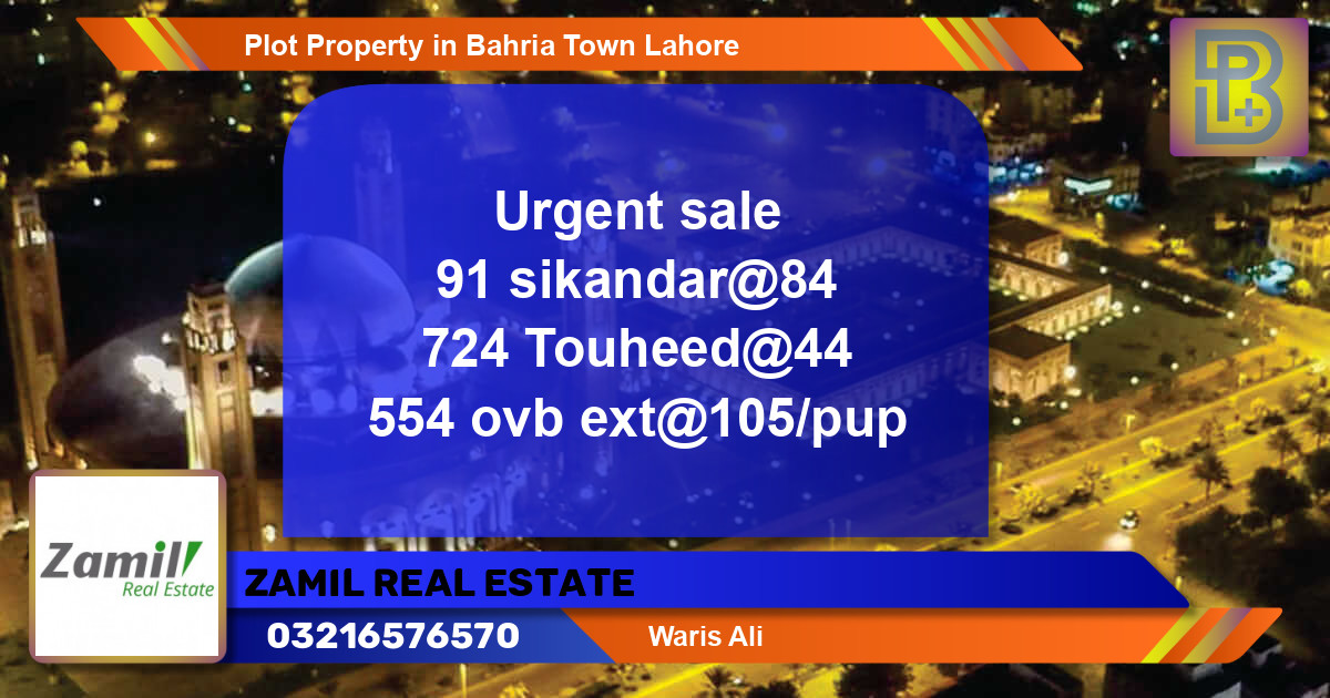 Residential Plot for Sale in Bahria Town, Lahore - (BP-69009)