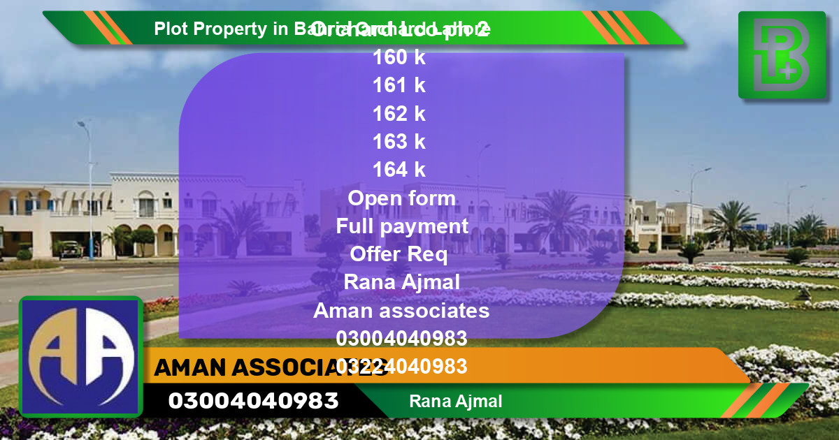 Residential Plot for Sale in Bahria Orchard, Lahore - (BP-69015)
