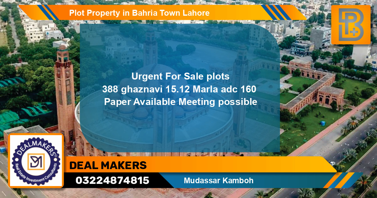 Residential Plot for Sale in Bahria Town, Lahore - (BP-69052)