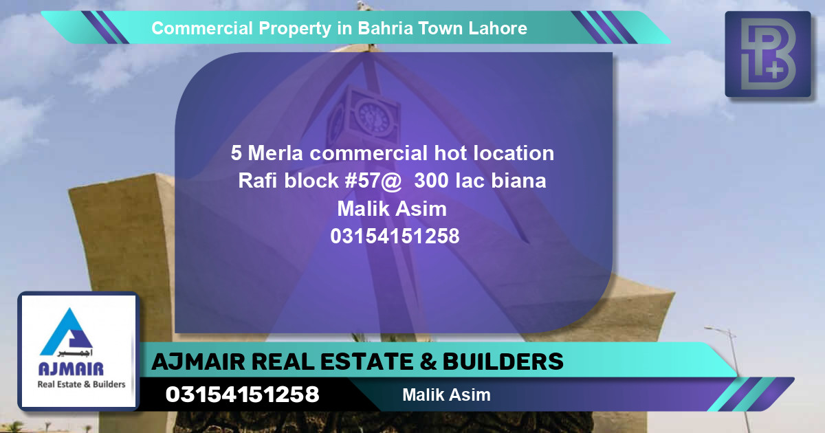 Commercial Property for Sale in Bahria Town, Lahore - (BP-69066)