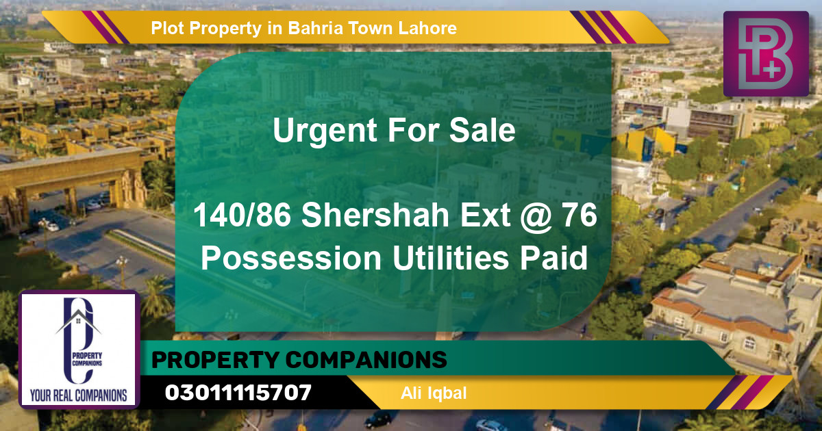 Residential Plot for Sale in Bahria Town, Lahore - (BP-69125)