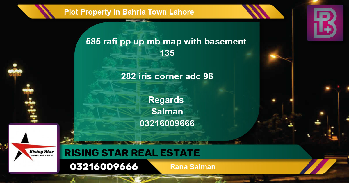 Residential Plot for Sale in Bahria Town, Lahore - (BP-69138)
