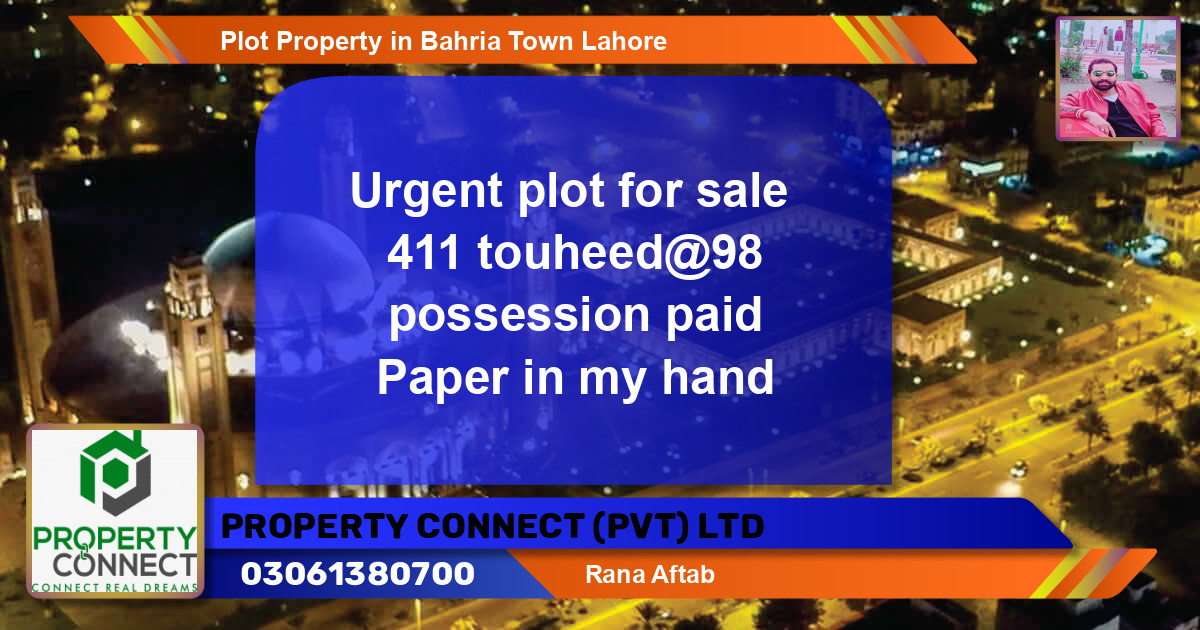 Residential Plot for Sale in Bahria Town, Lahore - (BP-69167)