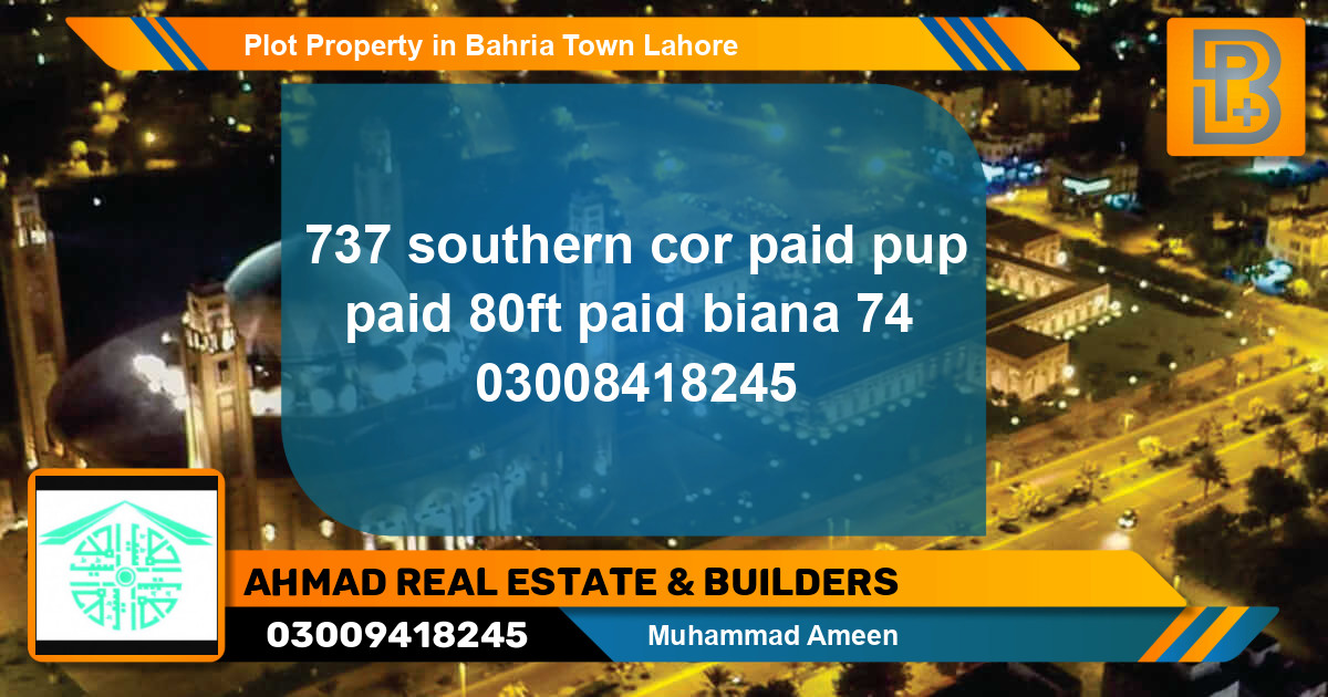 Residential Plot for Sale in Bahria Town, Lahore - (BP-69170)