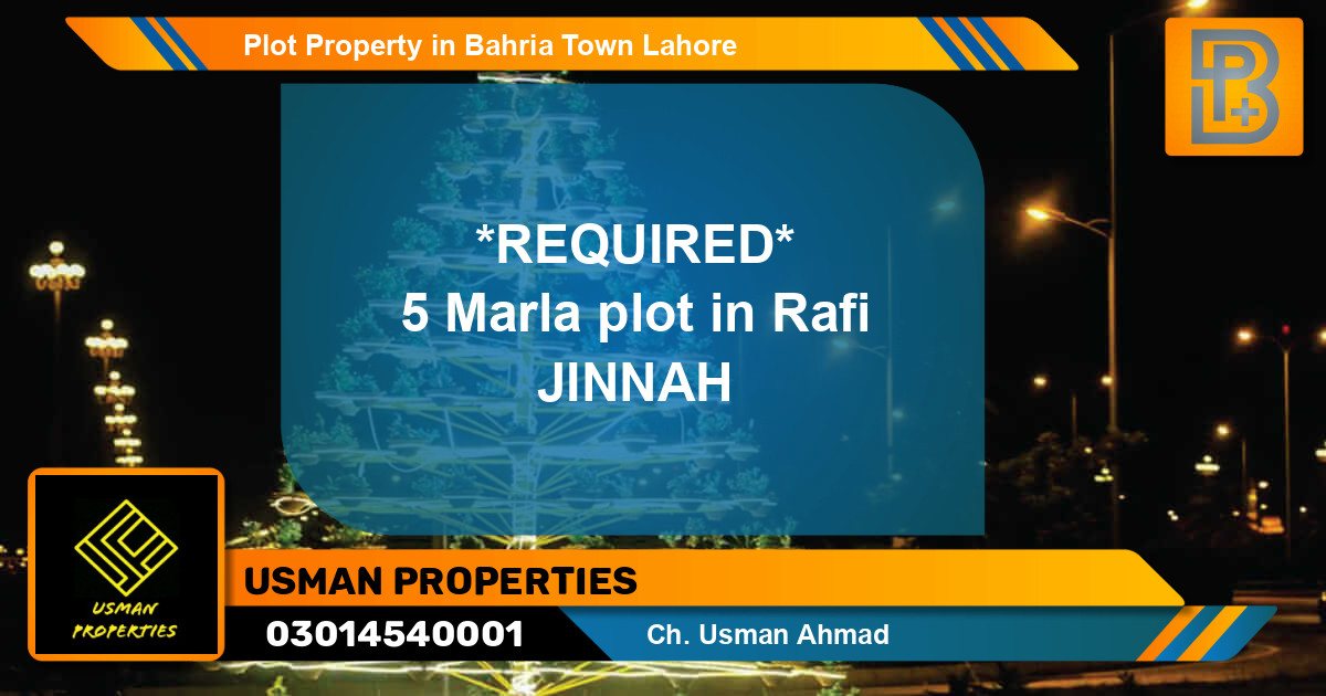 Residential Plot for Sale in Bahria Town, Lahore - (BP-69220)