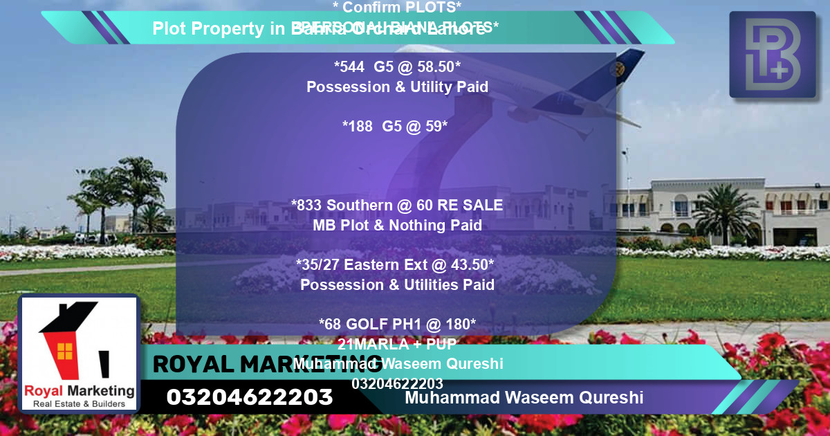 Residential Plot for Sale in Bahria Orchard, Lahore - (BP-69227)