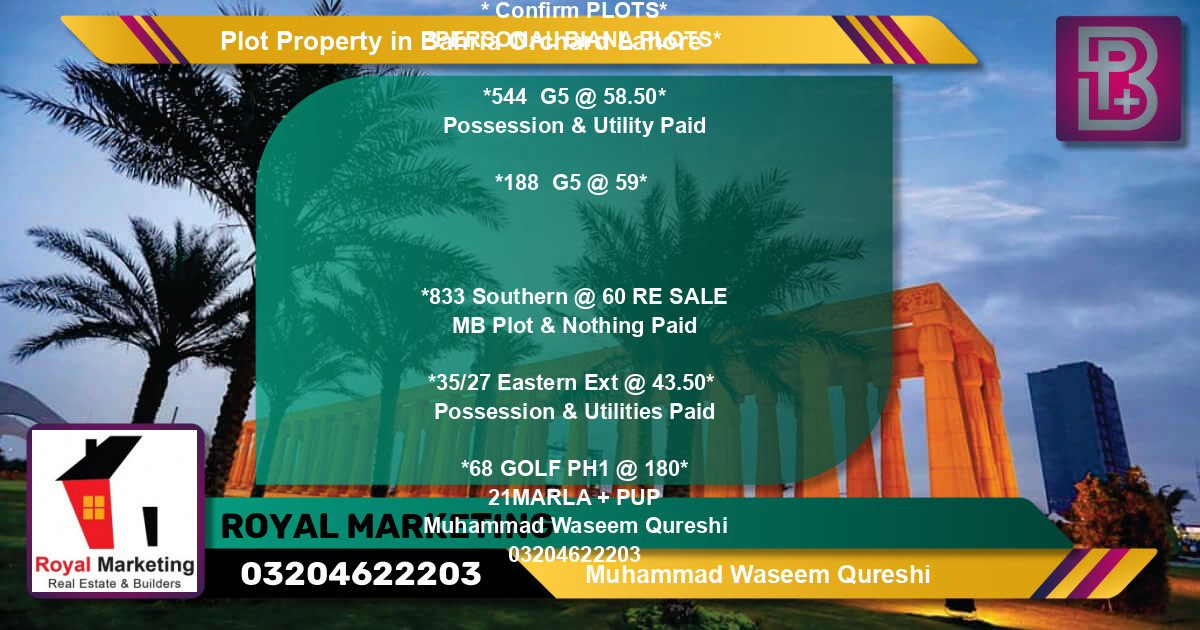 Residential Plot for Sale in Bahria Orchard, Lahore - (BP-69249)