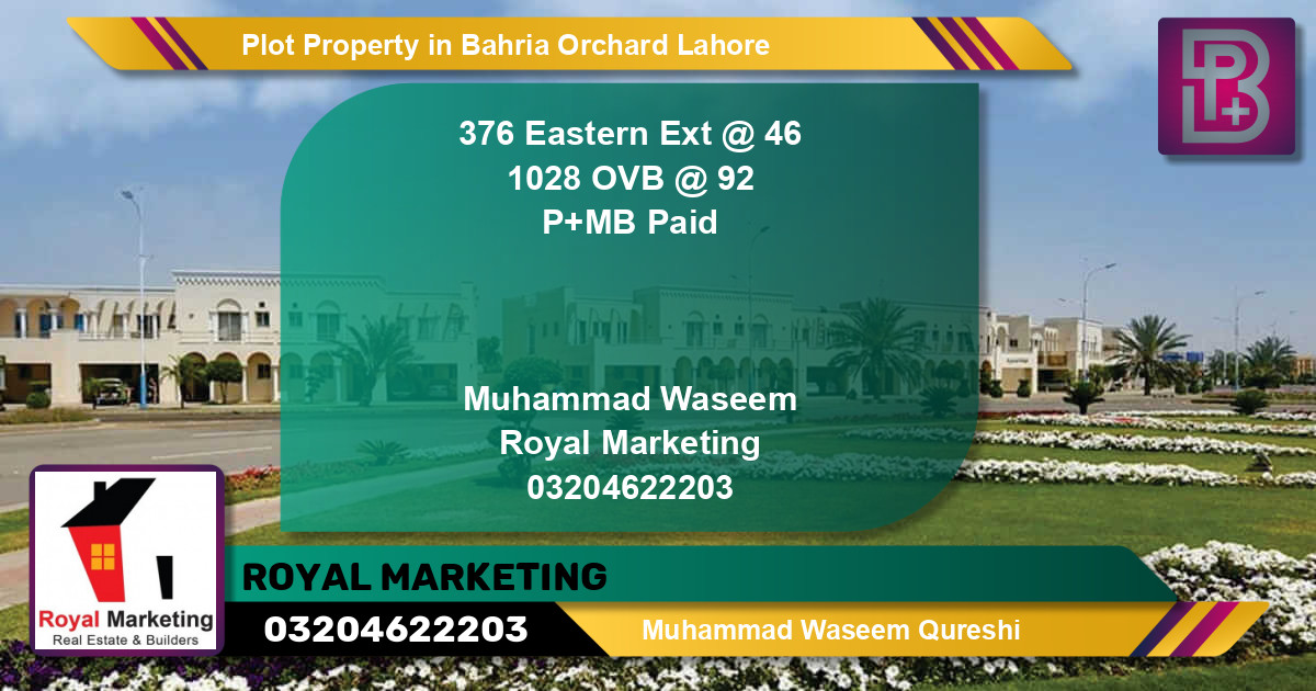 Residential Plot for Sale in Bahria Orchard, Lahore - (BP-69263)