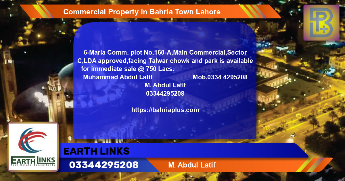 Commercial Property for Sale in Bahria Town, Lahore - (BP-69275)