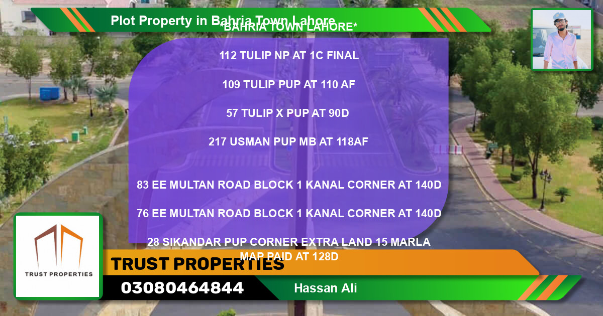 Residential Plot for Sale in Bahria Town, Lahore - (BP-69277)