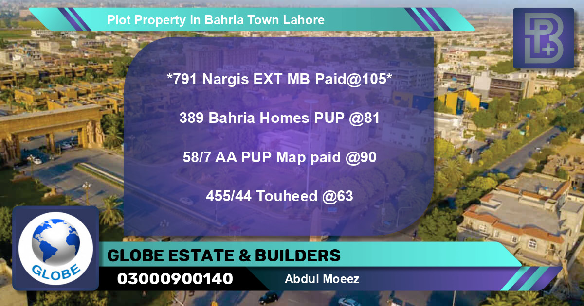 Residential Plot for Sale in Bahria Town, Lahore - (BP-69302)