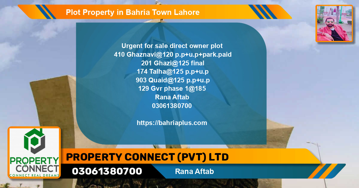 Residential Plot for Sale in Bahria Town, Lahore - (BP-69319)