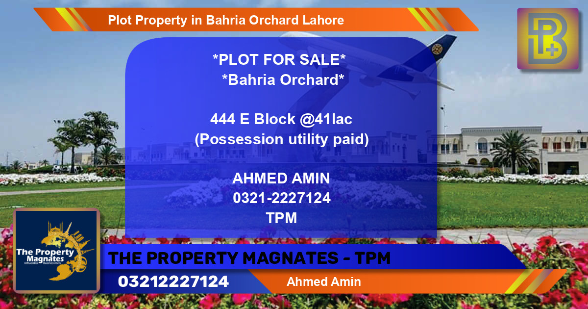 Residential Plot for Sale in Bahria Orchard, Lahore - (BP-69393)
