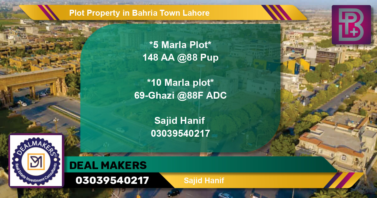 Residential Plot for Sale in Bahria Town, Lahore - (BP-69401)
