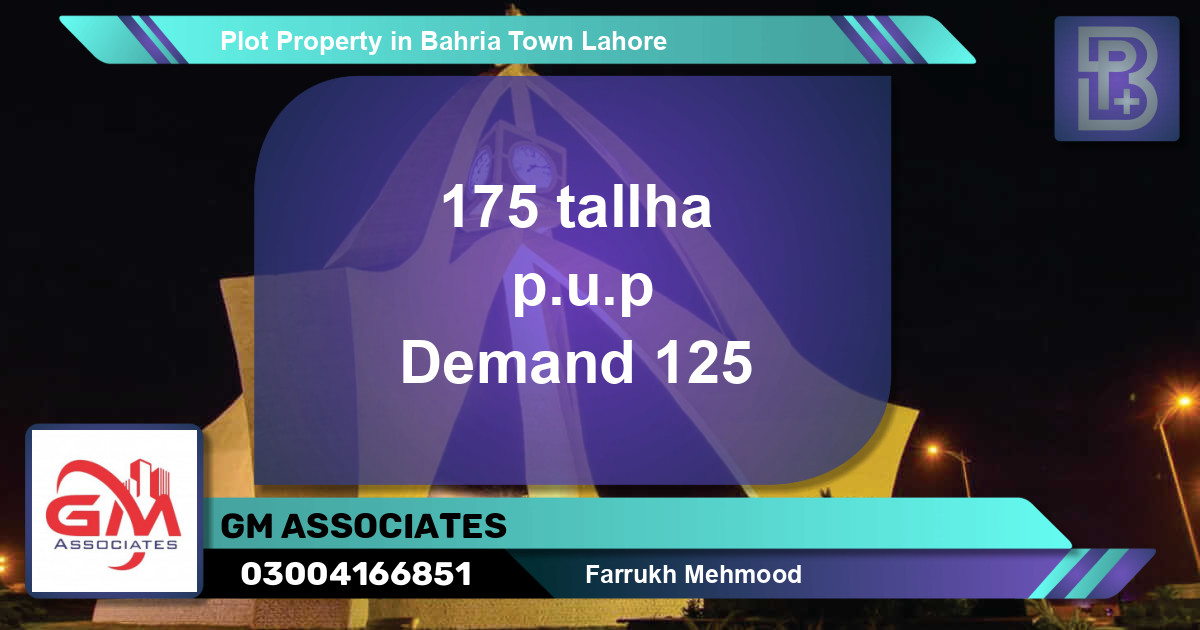Residential Plot for Sale in Bahria Town, Lahore - (BP-69413)