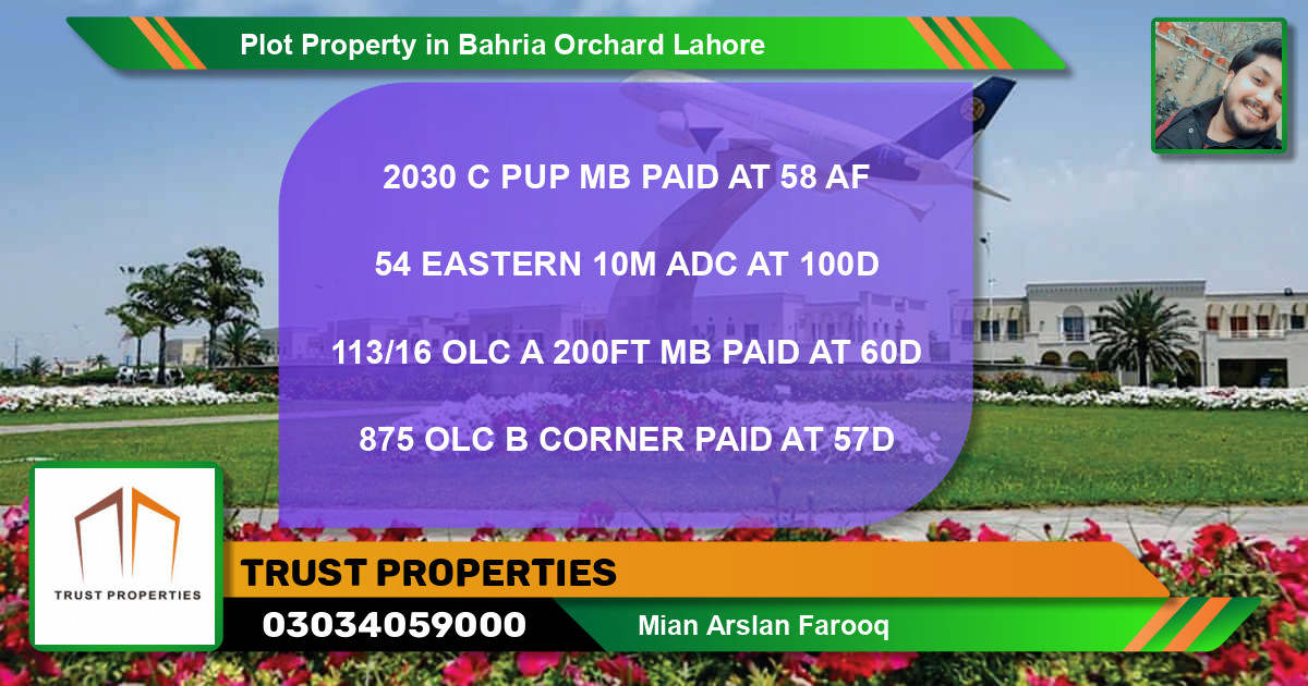 Residential Plot for Sale in Bahria Orchard, Lahore - (BP-69423)