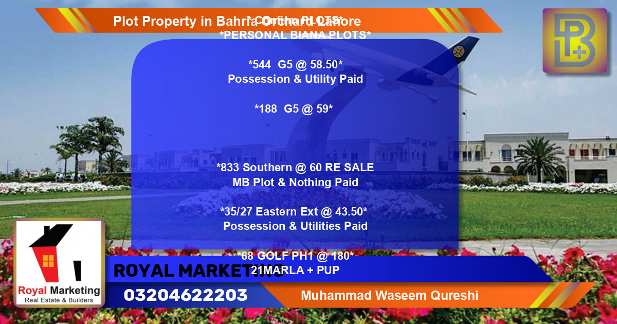 Residential Plot for Sale in Bahria Orchard, Lahore - (BP-69433)