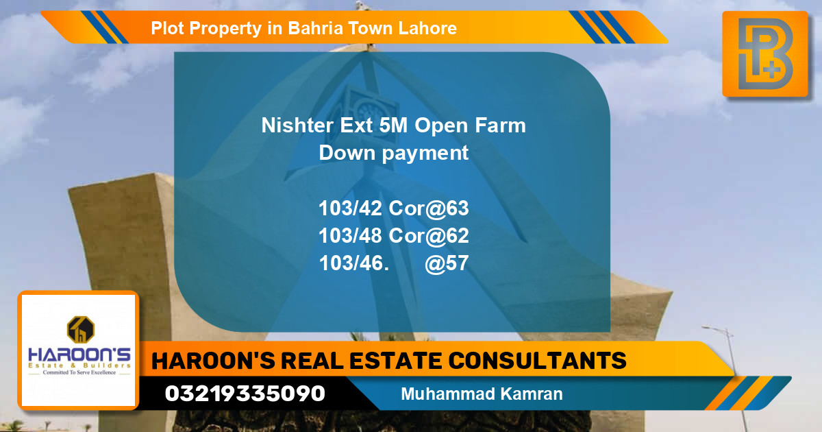 Residential Plot for Sale in Bahria Town, Lahore - (BP-69457)
