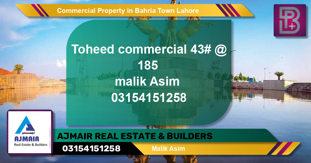 Commercial Property for Sale in Bahria Town, Lahore - (BP-69470)
