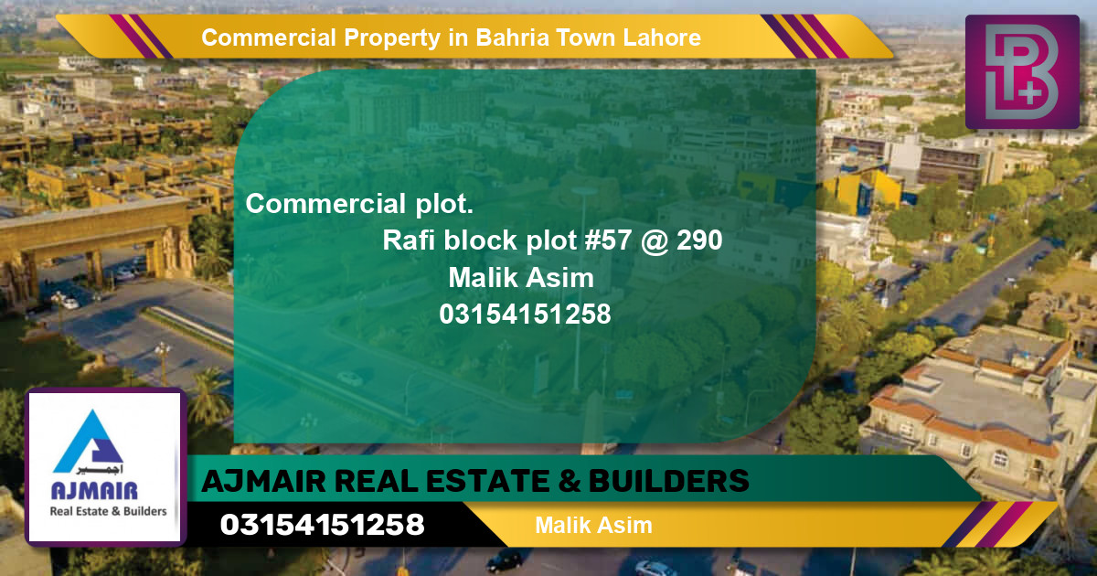 Commercial Property for Sale in Bahria Town, Lahore - (BP-69481)