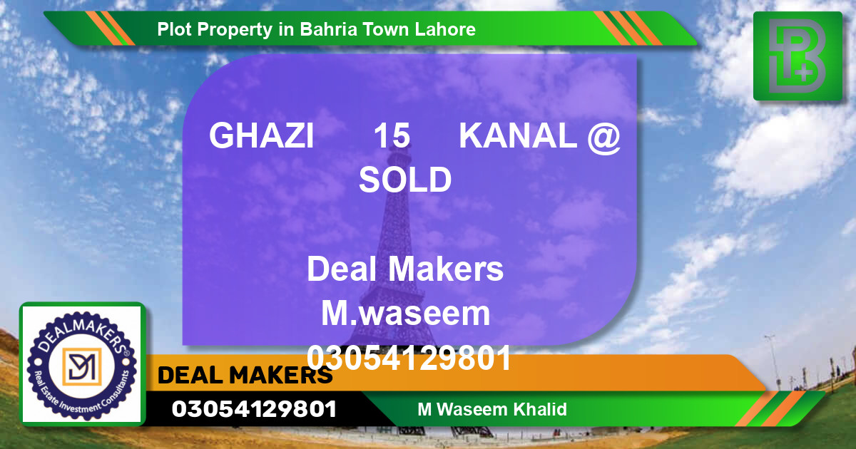 Residential Plot for Sale in Bahria Town, Lahore - (BP-69489)
