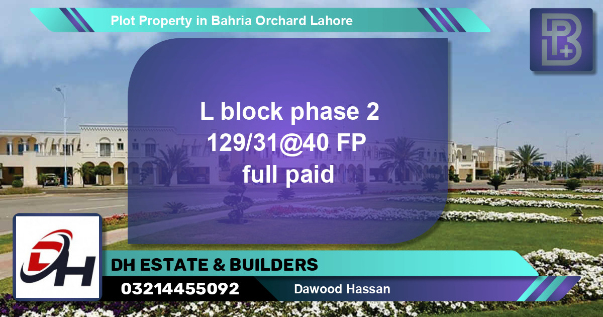 Residential Plot for Sale in Bahria Orchard, Lahore - (BP-69494)