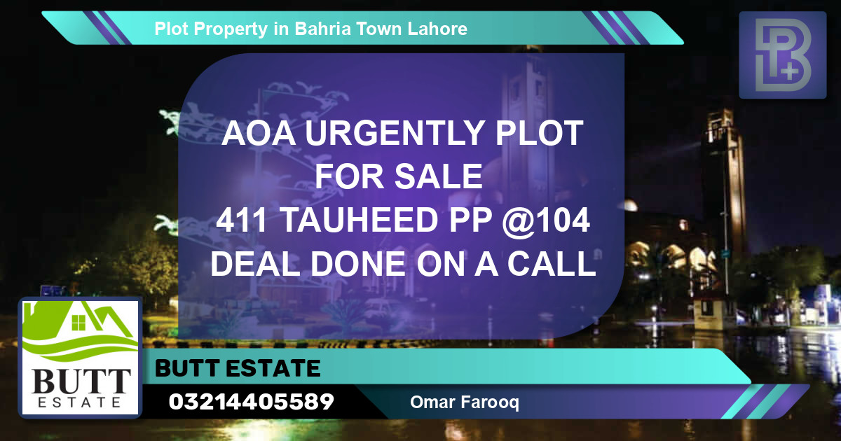 Residential Plot for Sale in Bahria Town, Lahore - (BP-69542)