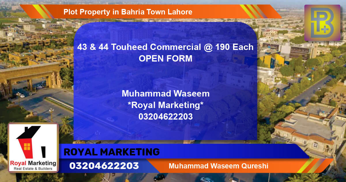 Commercial Plot for Sale in Bahria Town, Lahore - (BP-69556)