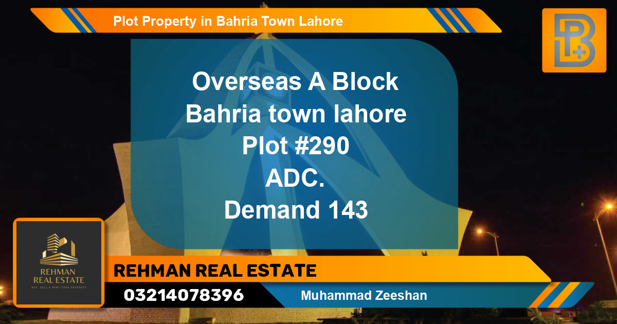 Residential Plot for Sale in Bahria Town, Lahore - (BP-69567)