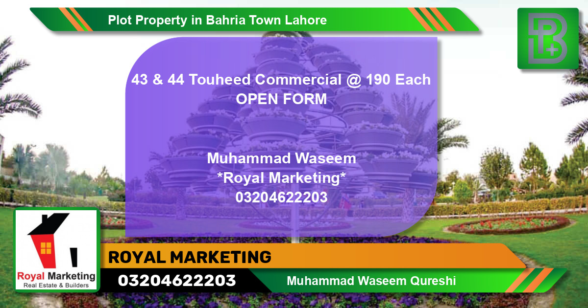 Commercial Plot for Sale in Bahria Town, Lahore - (BP-69573)