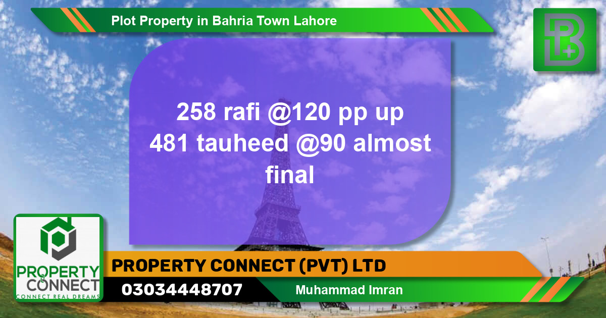 Residential Plot for Sale in Bahria Town, Lahore - (BP-69591)