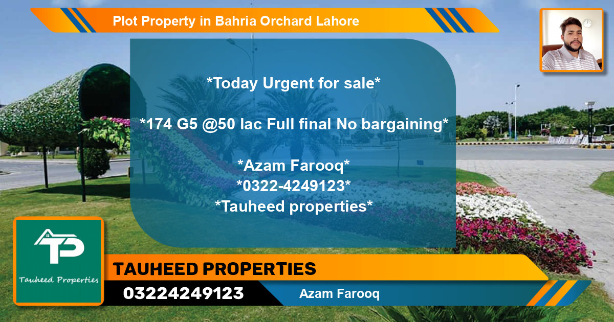 Residential Plot for Sale in Bahria Orchard, Lahore - (BP-69610)