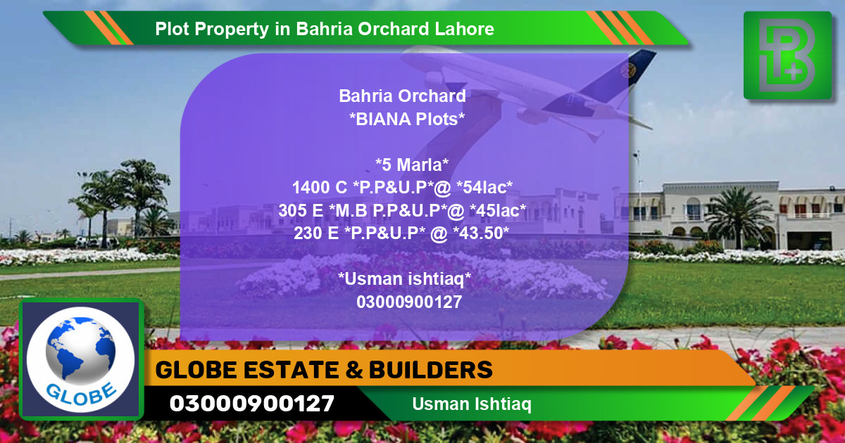 Residential Plot for Sale in Bahria Orchard, Lahore - (BP-69615)
