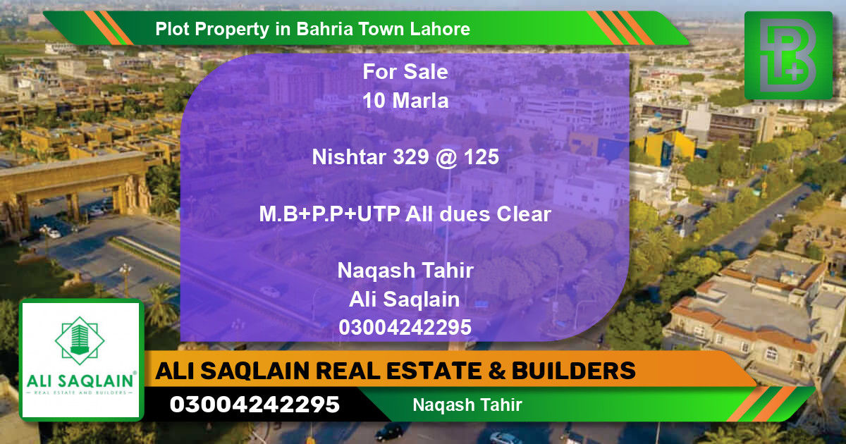 Residential Plot for Sale in Bahria Town, Lahore - (BP-69619)