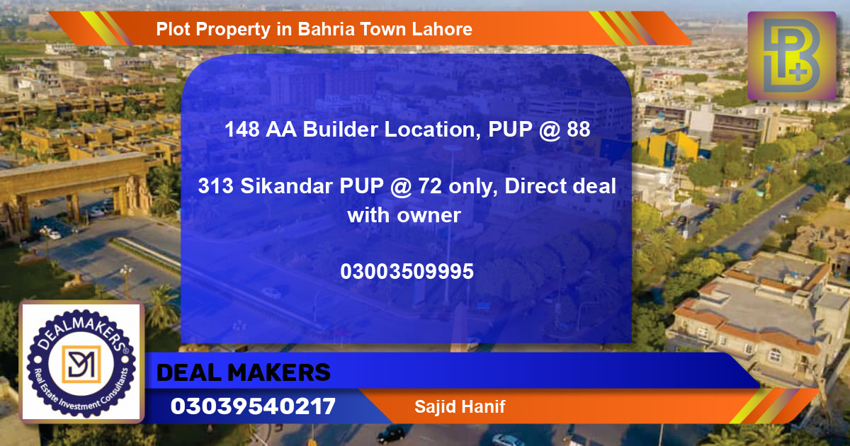 Residential Plot for Sale in Bahria Town, Lahore - (BP-69623)