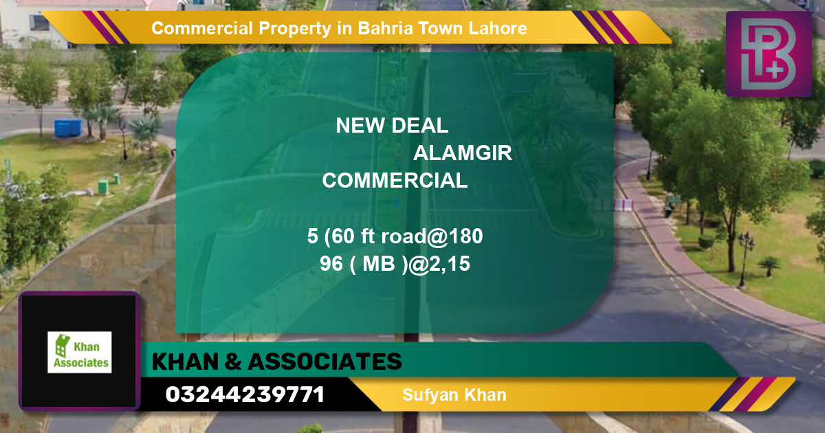 Commercial Property for Sale in Bahria Town, Lahore - (BP-69627)