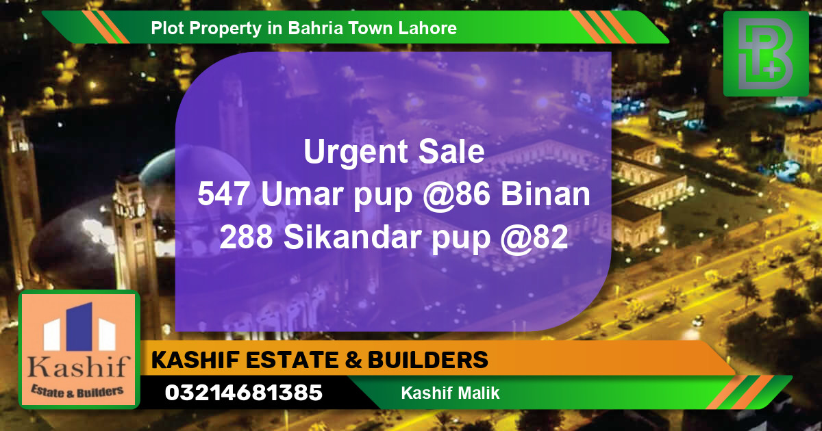 Residential Plot for Sale in Bahria Town, Lahore - (BP-69679)
