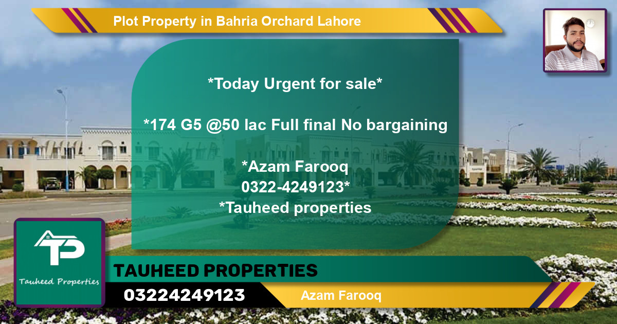 Residential Plot for Sale in Bahria Orchard, Lahore - (BP-69681)