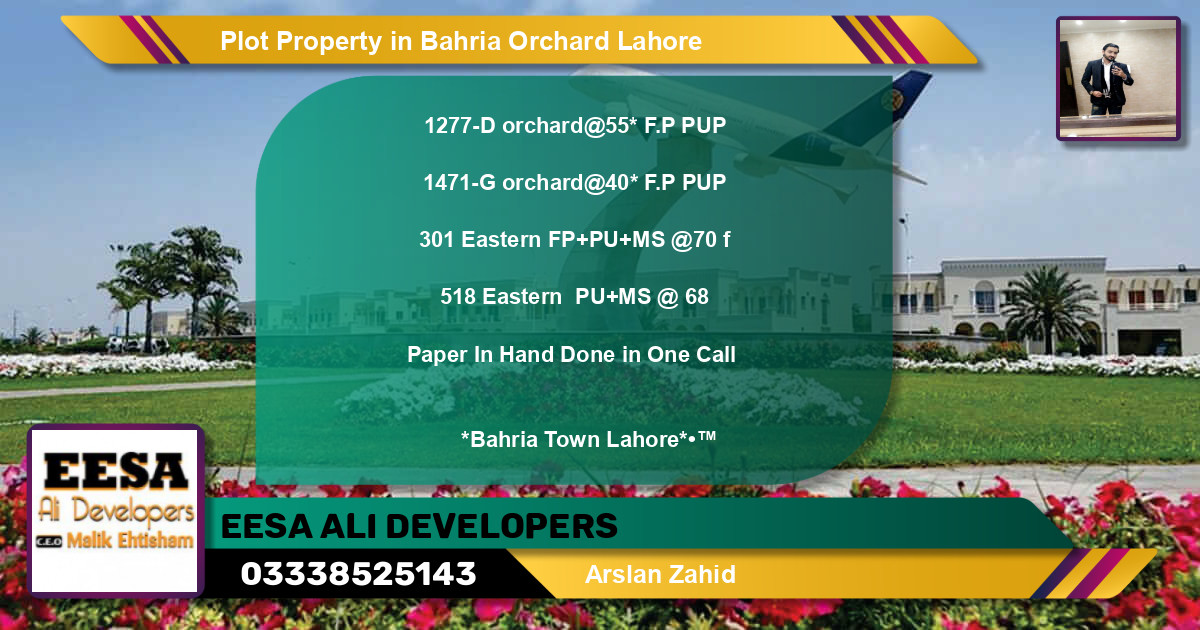 Residential Plot for Sale in Bahria Orchard, Lahore - (BP-69682)