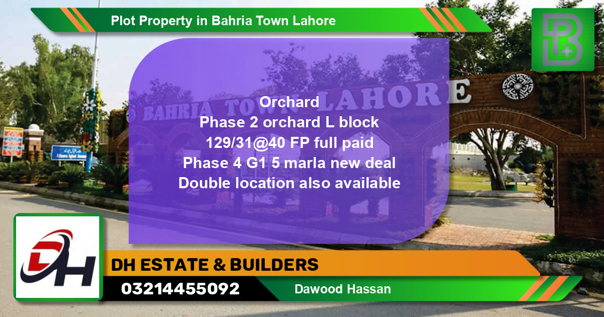 Residential Plot for Sale in Bahria Town, Lahore - (BP-69702)